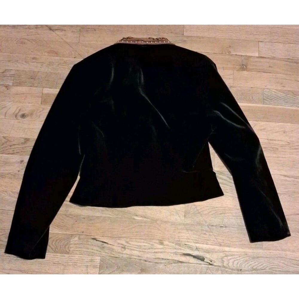 Double D Ranch Black Velvet Studded Blazer Jacket Medium - Picture 8 of 8